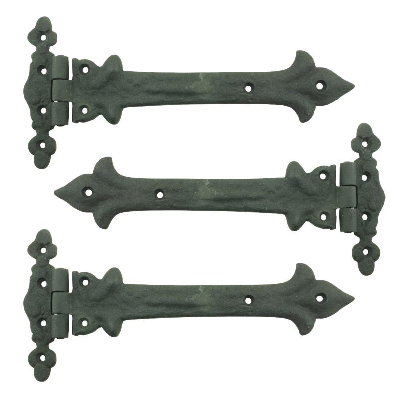 Wrought Iron Strap Hinge 9 Inch Southern Charm Rust Resistant Barn Pack of 3  |  Cabinet & Door Hinges Cabinet & Door Hinges Cabinet & Door Hinges