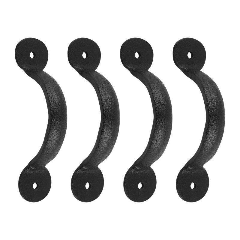 4 Piece Black Drawer Pull Handle Wrought Iron Cabinet DoorPull  |  Cabinet Drawer & Door Handle Cabinet Drawer & Door Handle Cabinet Drawer & Door Handle