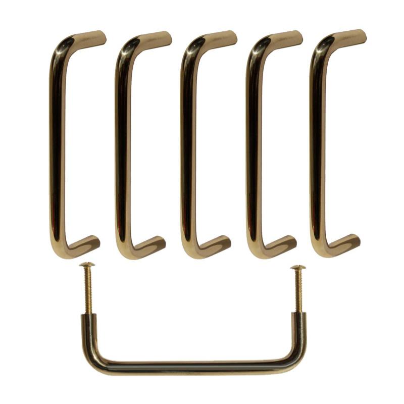 6 Cabinet Pulls Bright Solid Brass Plain Cabinet Handle  |  Cabinet Drawer & Door Handle Cabinet Drawer & Door Handle Cabinet Drawer & Door Handle