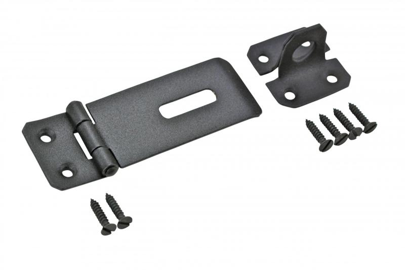 Black Iron Door Hasp 4.25 in. Overall Width  |  Hasp Locks Door Hardware Hasp Locks