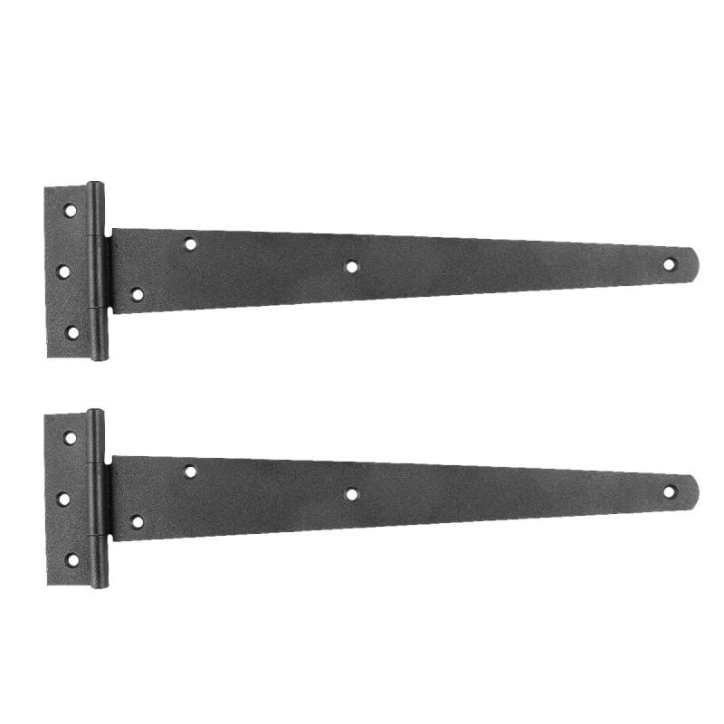 Black Iron T Strap Hinge 13″ L Light Duty Iron Flush Mount Door Hinges Pack of 2  |  Cabinet & Door Hinges Cabinet & Door Hinges Cabinet & Door Hinges