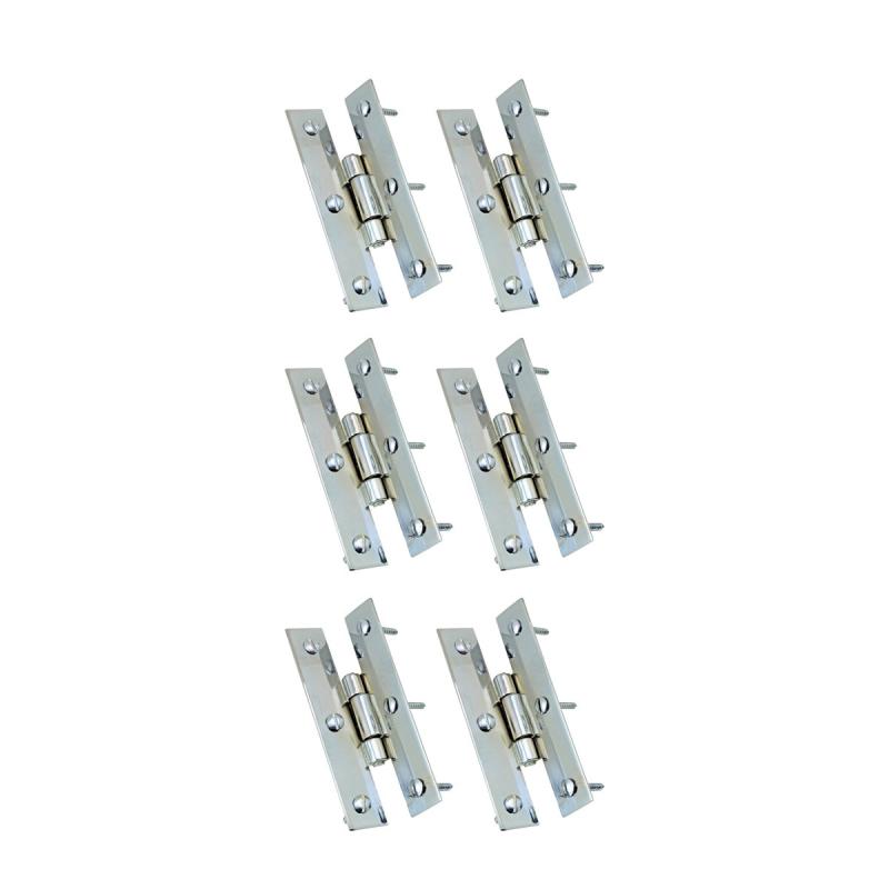 Kitchen Cabinet Hinges H-Shape Flush Mounted Solid Cast Brass Pack of 6  |  Cabinet & Door Hinges Cabinet & Door Hinges Cabinet & Door Hinges