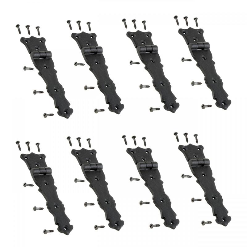 Strap Door or Cabinet Hinge Iron Fleur de Lis  5 1/2 ” Door Strap Hinges  |  Cabinet & Door Hinges Cabinet & Door Hinges Cabinet & Door Hinges