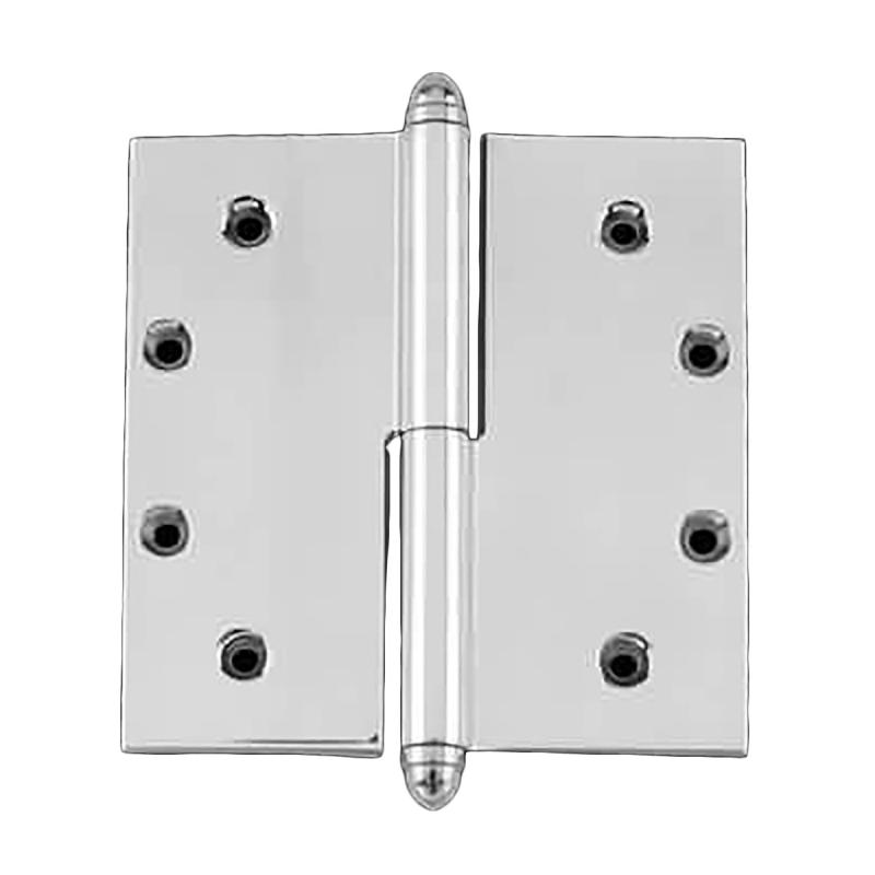 5 in. Lift Off Right Chrome Brass Door Hinge Helmet Tip  |  Cabinet & Door Hinges Cabinet & Door Hinges Cabinet & Door Hinges