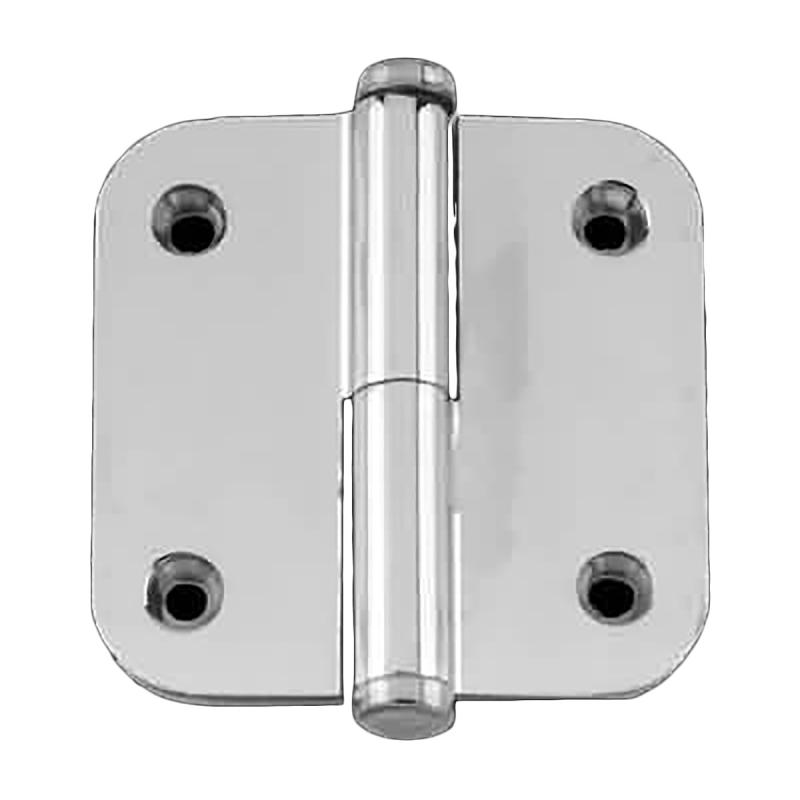 Cabinet Hinge 2" Lift Off Right Chrome Radius Coin Tip  |  Cabinet & Door Hinges