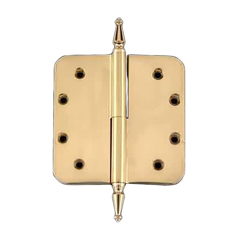 Door Hinge Lift Off Right Radius 5" Brass Spire Tip  |  Cabinet & Door Hinges