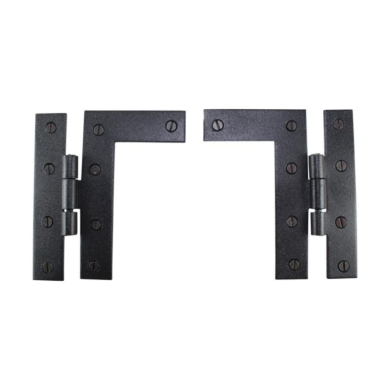 Flush H-L Cabinet Hinge Pair Wrought Iron 4.5″H Door Hinges  |  Cabinet & Door Hinges Cabinet & Door Hinges Cabinet & Door Hinges